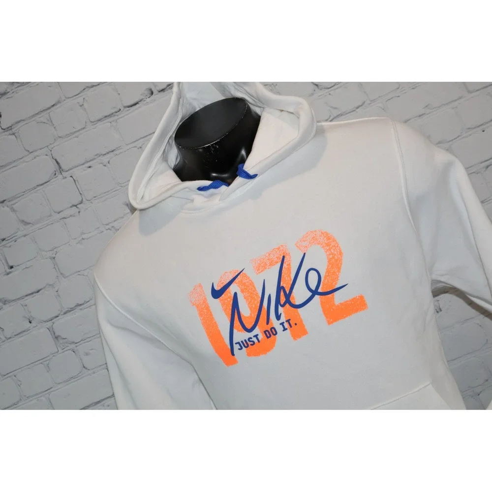 Nike Hoodie Mens Large White Bowerman Prototype Graphic Fleece Pullover - Picture 1 of 10